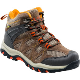 Scarpe da bambino Hi-Tec Kaori Mid WP Jr marrone Brown/DarkBrown/Orange