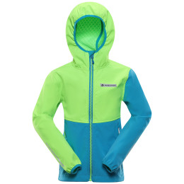 Giacca da bambino Alpine Pro Grolo blu/verde neon green gecko