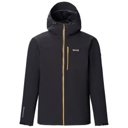 Giacca impermeabile da uomo Regatta Birchdale II nero/giallo Blk(WoodBrn)