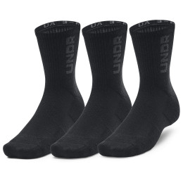 Set di calzini Under Armour 3-Maker 3pk Mid-Crew nero Black / Black / Pitch Gray