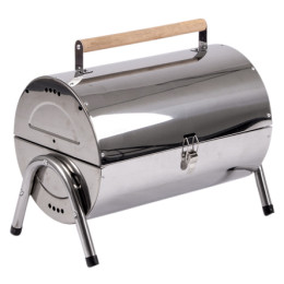 Griglia a carbone Bo-Camp Barbecue Barrel argento