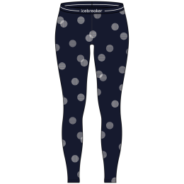 Mutande sportive da donna Icebreaker W Mer 260 Vertex Leggings FallFlakes blu scuro Midnight Navy/Snow/J