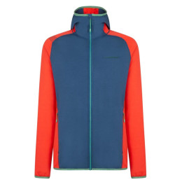 Felpa da uomo La Sportiva Gemini Hoody M blu/rosso Opal/Poppy
