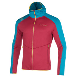 Felpa da uomo La Sportiva Upendo Hoody M (2023) blu/rosso Sangria/Crystal
