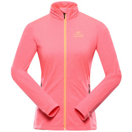 Felpa tecnica da donna Alpine Pro Golla rosa neon coral