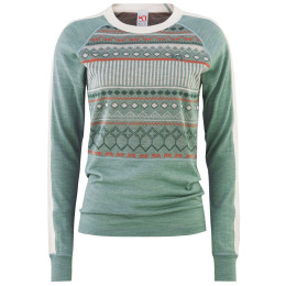 Maglietta da donna Kari Traa Tuva Longsleeve verde/grigio Sage