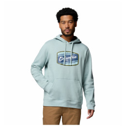 Felpa da uomo Columbia Columbia Trek™ Graphic Hoodie azzurro Crushed Blue, Columbia Badge Label