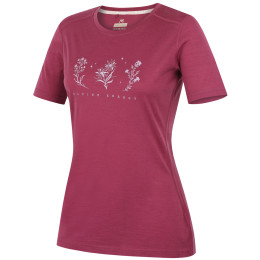 Maglietta da donna MOOA Merino Lyolite Bloom 150 Short rosa dark pink
