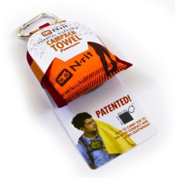 Asciugamano N-Rit Campack Towel S arancione/nero