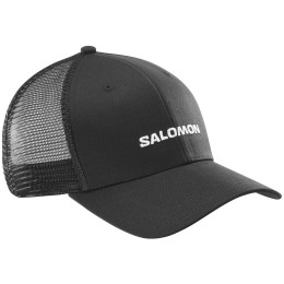 Berretto con visiera Salomon Logo Trucker Cap nero Deep Black