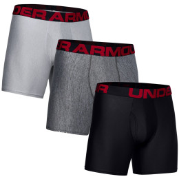 Boxer da uomo Under Armour Tech 6In 3 Pack grigio/nero Black/JetGrayLightHeather/ModGrayLightHeather