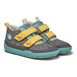 Dětské barefoot boty Affenzahn Low Boot Knit Happy Rhino giallo/verde Rhino