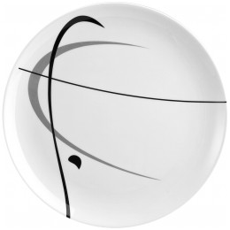 Piatto Brunner Dinner plate ø 25 cm White bianco/nero