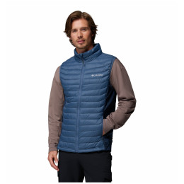 Gilet da uomo Columbia Powder Pass™ Hybrid Vest blu Dark Mountain,