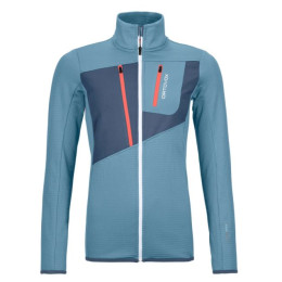 Felpa da donna Ortovox Fleece Grid Jacket W 2023 azzurro Lightblue