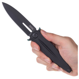 Coltello Acta non verba Z400 Liner Lock, G10, Black, Plain Edge nero Black