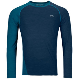 Maglietta funzionale da uomo Ortovox 120 Cool Tec Fast Upward Ls M blu scuro deep ocean