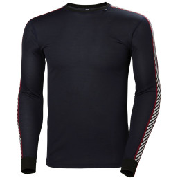 Maglietta funzionale da uomo Helly Hansen HH Lifa Stripe Crew blu scuro Navy