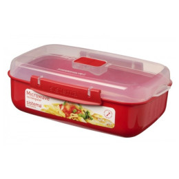 Ciotola con coperchio Sistema Rectangle rosso red