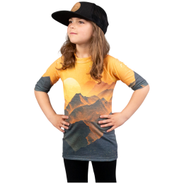 Maglietta sportiva per bambini Drexiss All Sunset Yellow Merino Active