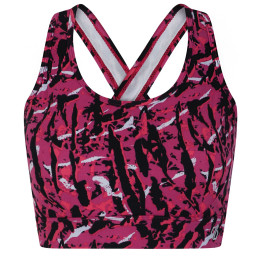 Reggiseno sportivo Dare 2b Swift II Bra rosa Neon Pink Zebra Print