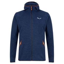 Felpa da uomo Salewa Nuvolo Pl M Jkt 2022 blu scuro dark denim melange