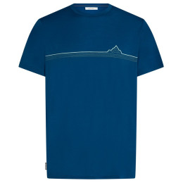 Maglietta da uomo Icebreaker Men Merino 150 Tech Lite SS Tee Range Stripes blu Atlantis