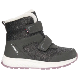 Stivali invernali per bambini Viking Outdoor Footwear Equip Glitter Warm WP 2V Charcoal/Dusty Pink grigio Charcoal/Dusty Pink