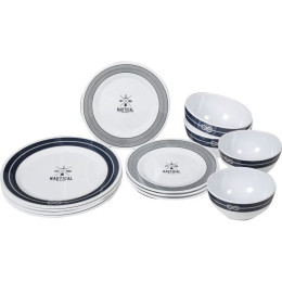 Set di stoviglie Brunner Midday Nautical bianco