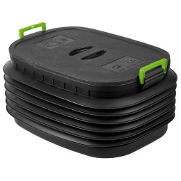 Scatola pieghevole con coperchio Yolco CP60 nero/verde