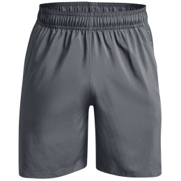 Pantaloncini da uomo Under Armour Woven Graphic Shorts grigio Pitch Gray / / Quirky Lime