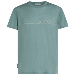 Maglietta funzionale da uomo Icebreaker Merino Blend Core SS Tee Single Line Camp