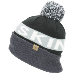 Cappello invernale SealSkinz Water Repellent Cold Weather Bobble Hat nero/grigio Black/Grey/White