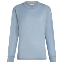 Maglietta sportiva da donna Icebreaker Women Mer 150 Tech Lite LS Relaxed Tee azzurro Zinc Blue