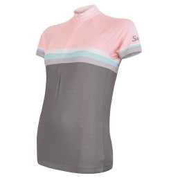 Maglia da ciclismo per donna Sensor Cyklo Summer Stripe grigio/rosa Gray/Pink