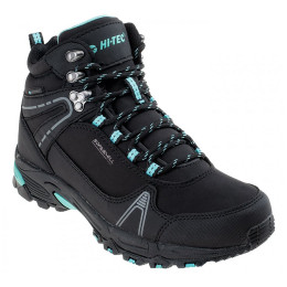 Scarpe da donna Hi-Tec Hapiter Mid WP Wo's nero/blu Black/Turquoise