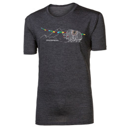 Maglietta funzionale da uomo Progress Hrutur Yak grigio šedý melír