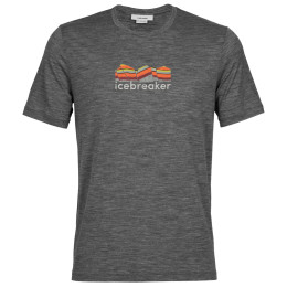 Maglietta da uomo Icebreaker Tech Lite II SS Tee Mountain Geology grigio gritstone heather