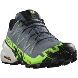 Scarpe da corsa da uomo Salomon Speedcross 6 Gore-Tex grigio Flint Stone / Green Gecko / Black