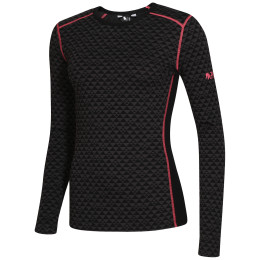 Maglietta sportiva da donna Zulu Merino 240 Long nero/rosa Black/Pink