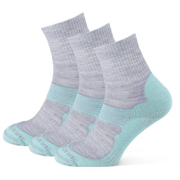 Calze Zulu Merino Allseason 3-pack turchese/grigio turquoise/grey