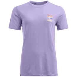 Maglietta sportiva da donna Ortovox 140 Cool Mtn Gradient Ts viola Lush Lavender