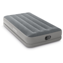 Materasso gonfiabile Intex Twin Dura-Beam Prestige Mid-Rise USB Pump grigio grey