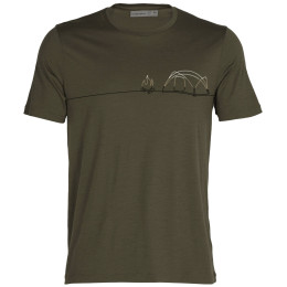 Maglietta da uomo Icebreaker Men Tech Lite II SS Tee Single Line Camp verde loden