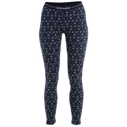 Leggings da donna Icebreaker W Mer 260 Vertex Leggings First Snow blu scuro Midnight Navy/Snow/J