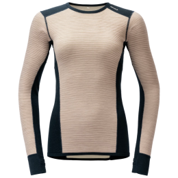 Maglietta sportiva da donna Devold Reverso Merino Shirt Wmn nero/beige Stone
