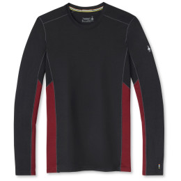 Maglietta funzionale da uomo Smartwool Merino Sport 150 Long Sleeve Crew nero/rosso TibetanRedHeatherBlack