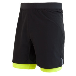 Pantaloncini da uomo Sensor Trail nero/giallo Black/ReflexYellow