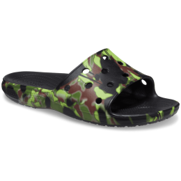Pantofole da uomo Crocs Classic Spray Camo Slide nero Black