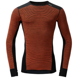 Maglietta funzionale da uomo Devold Reverso Merino Shirt Man arancione/grigio Brick